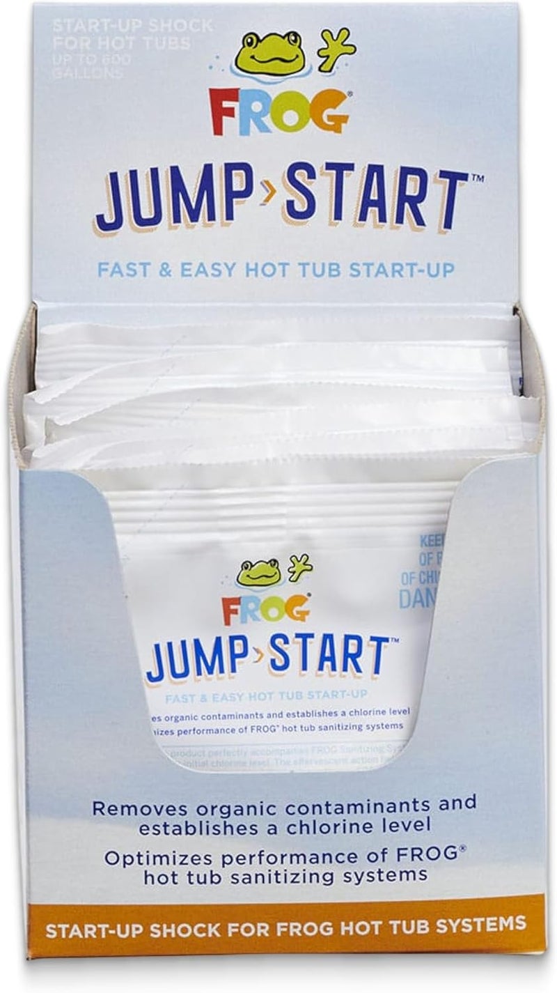 Frog Jump Start for Hot Tubs - Start-Up Chlorine Shock Removes Organic Contaminants & Establishes Chlorine Level - Hot Tub Set Up & Treatment - 12 Pack - Image 1
